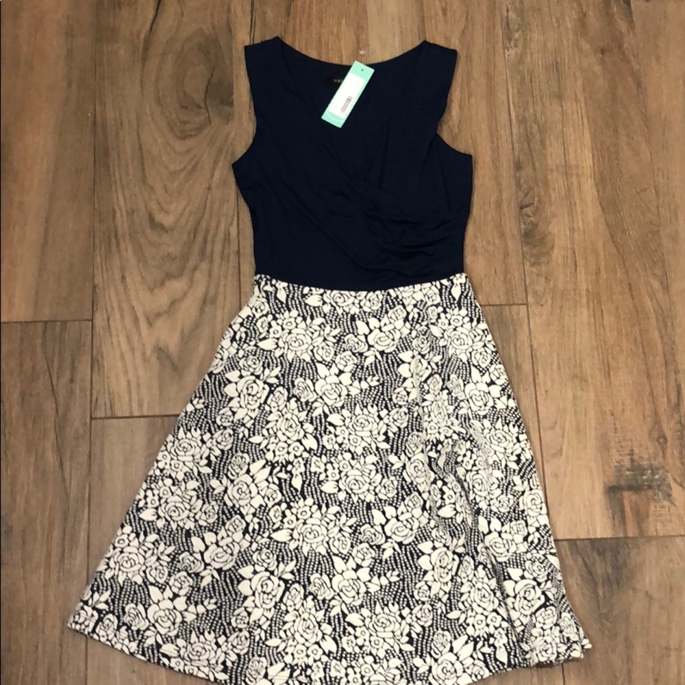Navy Floral Dress - New!